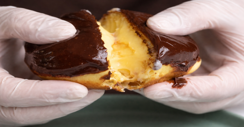 Vegan Boston Cream Donut