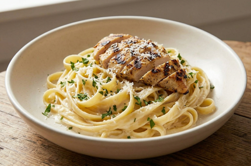 Homemade Creamy Italian Alfredo Pasta (Restaurant-Style Recipe)
