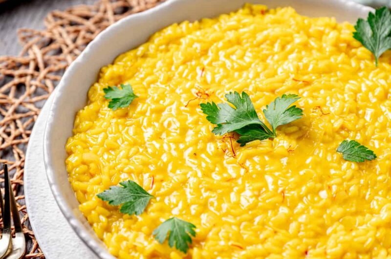 Creamy Homemade Saffron Risotto Recipe 