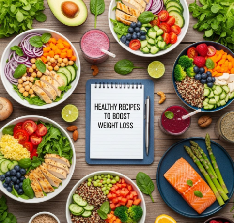 Easy and delicious healthy recipes for weight loss, packed with protein and low-calorie ingredients.