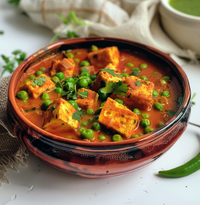 Easy and delicious restaurant-style matar paneer recipe made at home.