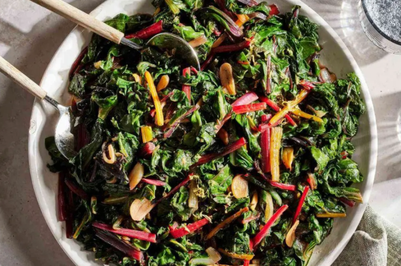 Easy Sautéed Rainbow Chard with Lemon and Garlic
