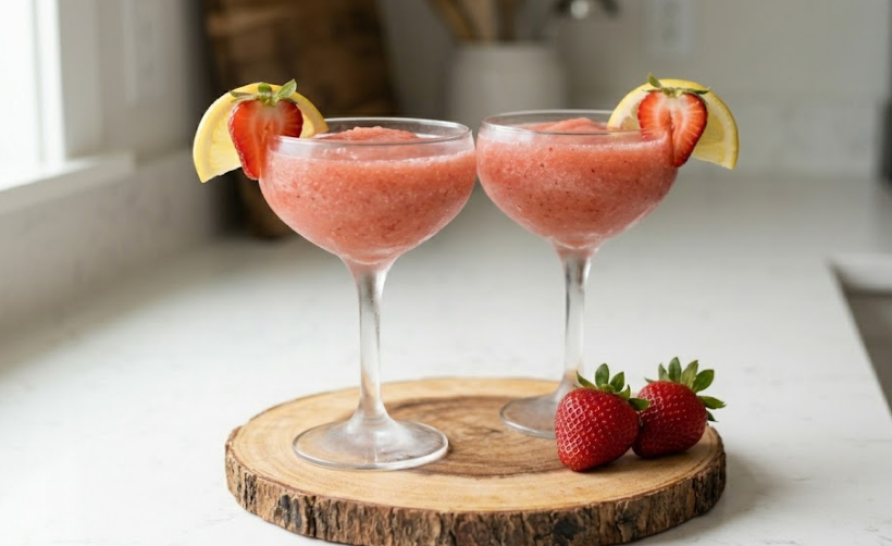 boozy frozen strawberry lemonade