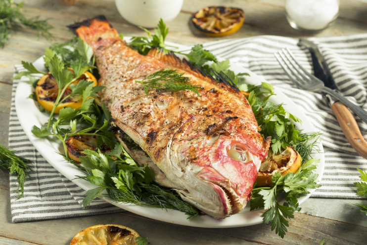 whole red snapper