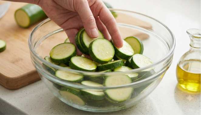 air fryer zucchini chips Golden, crispy air fryer zucchini chips served on a plate with a creamy dipping sauce.
